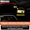 LINNUNU Car Stickers Electric Tailgate Warning Sticker Trunk Open Close Diamond Reflective Sticker Auto Interior Accessories