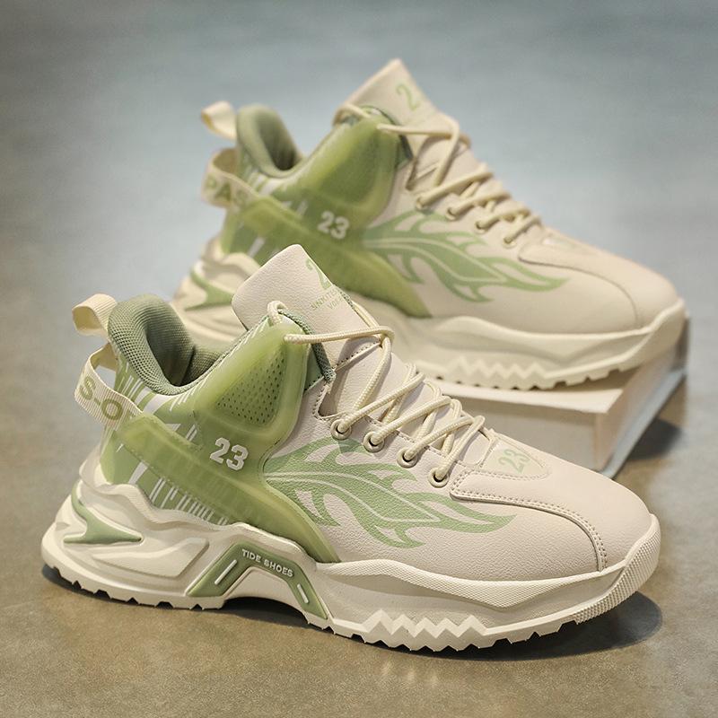 New men's shoes autumn and winter leather sneakers men's popular fashion casual men's shoes large size shoes trendy shoes Jinjiang shoes wear-resi