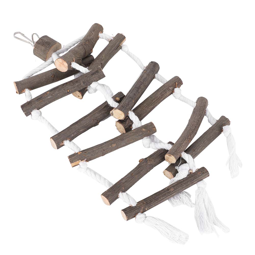 Schody pro domácí ptáky Padací most Třípatrový žebřík ke šplhání Papoušci Dřevěná žvýkací hračka