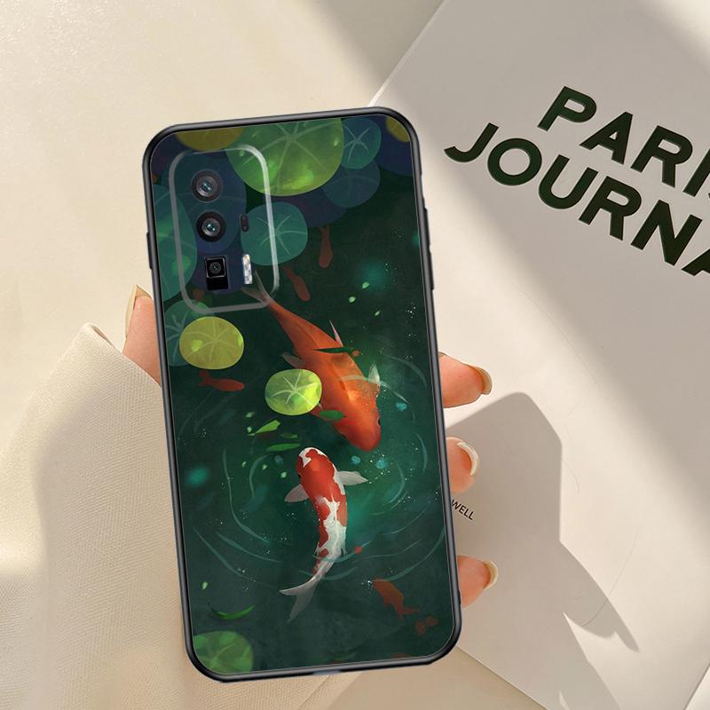 Koi Carp Fish Painting Case For Xiaomi 14 15 Ultra 13T 14T 15T 17 Pro Max POCO X7 X5 X6 Pro F5 F6 F7 F8 Pro Coque