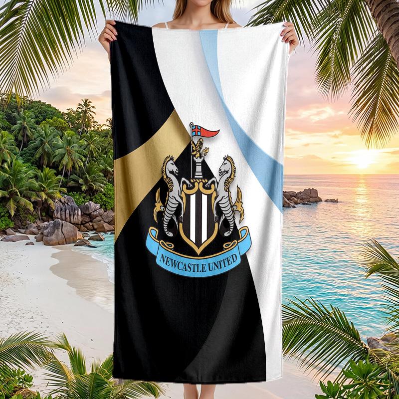 Asciugamano da Spiaggia Calcio Newcastle United Morbido Microfibra Asciugamano Estivo Asciugatura Rapida Assorbente per Spiaggia Piscina Viaggio