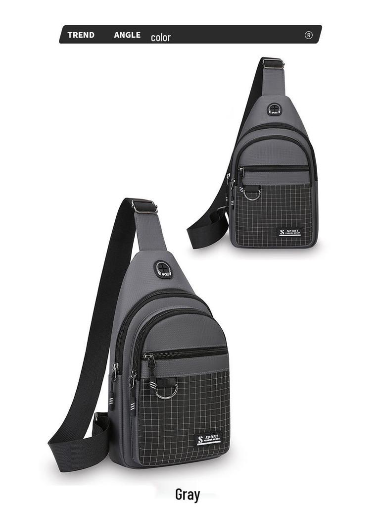 Men's Korean Style Water-Resistant Crossbody Bag: Versatile, Large Capacity, Multi-Layer Backpack for Outdoor Casual Use