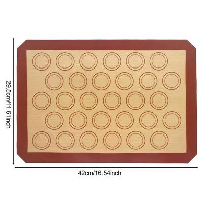 Reusable Baking Mat 0.4mm Silicone Baking Mat with Fiberglass Non-stick Oven Liner Heat-resistant Reusable Pad Dishwasher Safe
