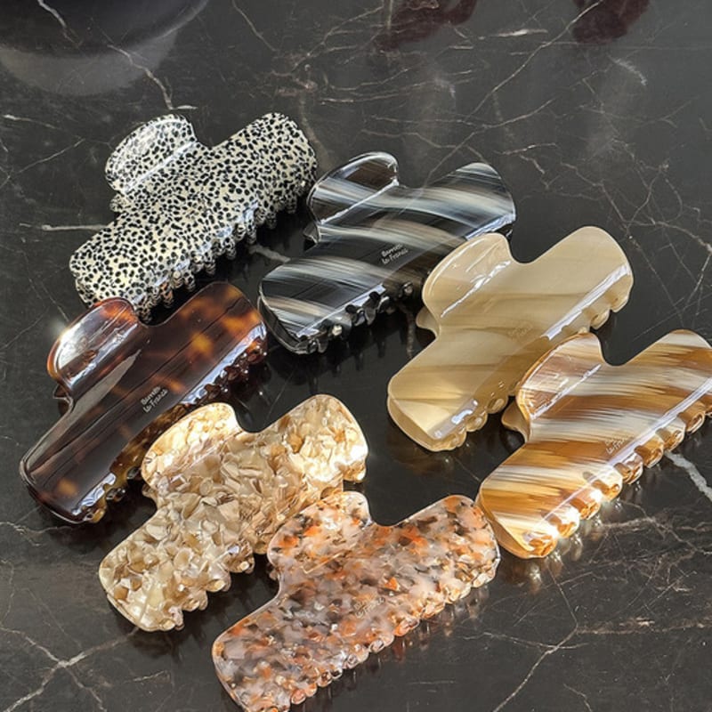 

mosxe Positive hair clip (7color) roange mosaic