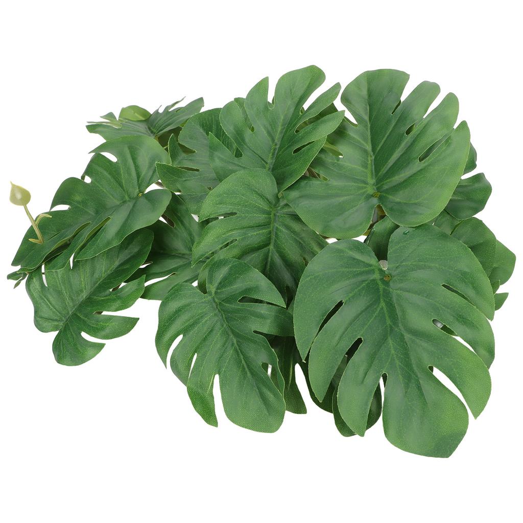 Künstliche Palmenblätter, natürlich, sicher, sorgen für Spaß, Schildkrötenblatt-Dekoration aus Kunststoff mit Saugnapf