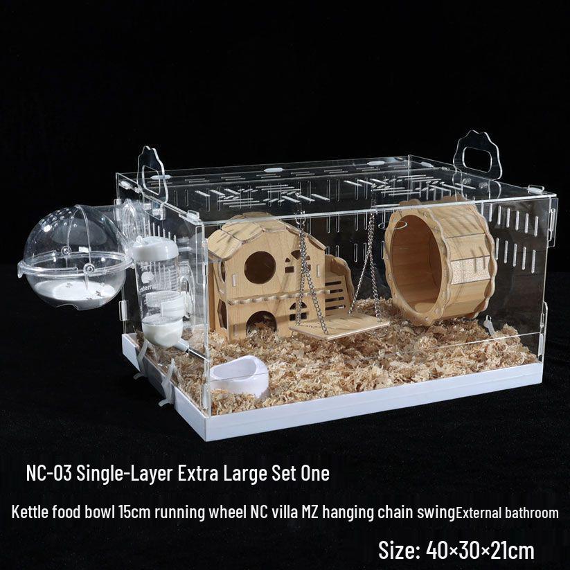 

Клітка для хом яка Golden Bear Двошаровий акриловий розкішний вілла-набір