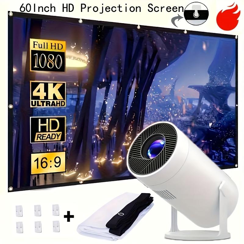 60-150 Inch Foldable Projection Screen Portable Polyester Display Fabric for Outdoor Movies Home Theater Office Meetings