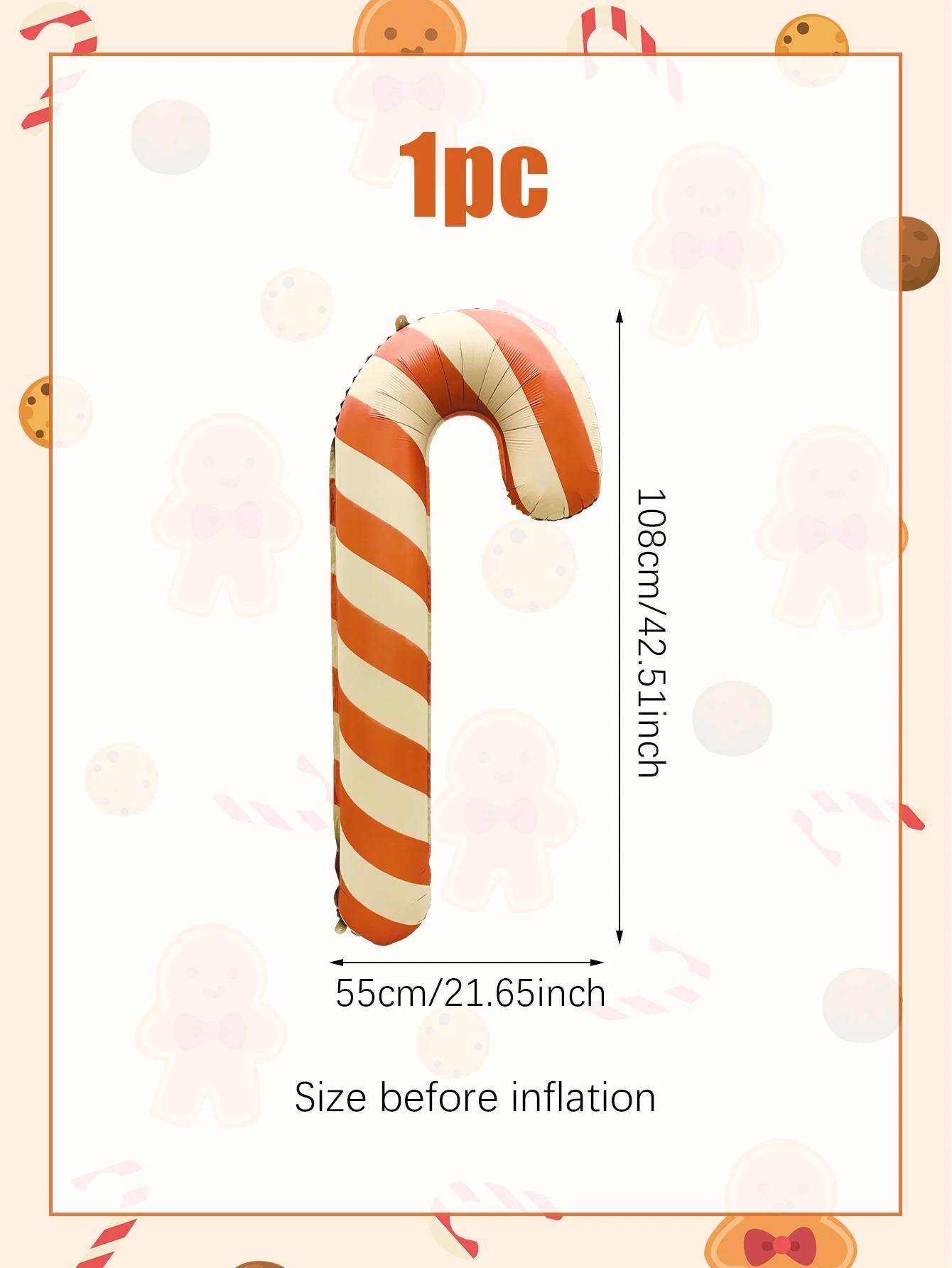 

1/2pcs Christmas aluminum foil balloons, suitable for Christmas parties, New Year decorations, candy parties,gingerbread parties Other