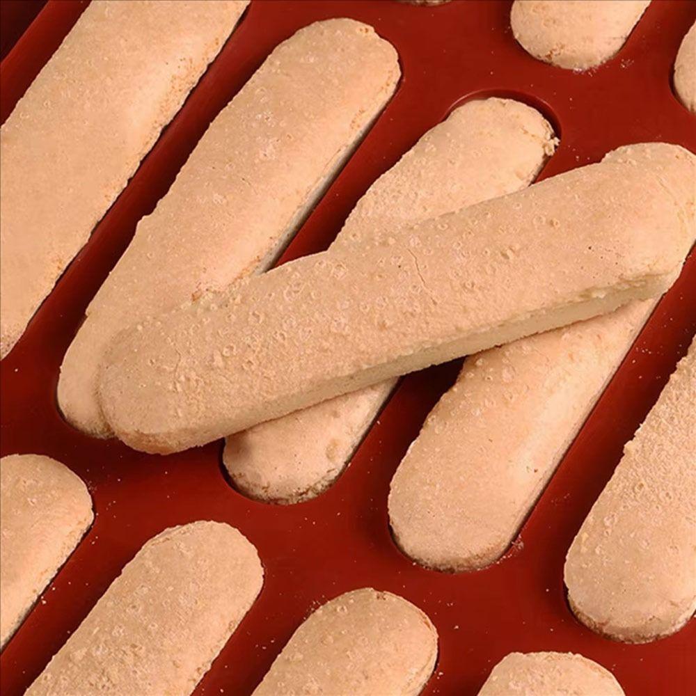 15 Hole Dessert Cake Mold Silicone Ice Cream Mold Durable Finger Biscuit Mould  Home Baking Tools