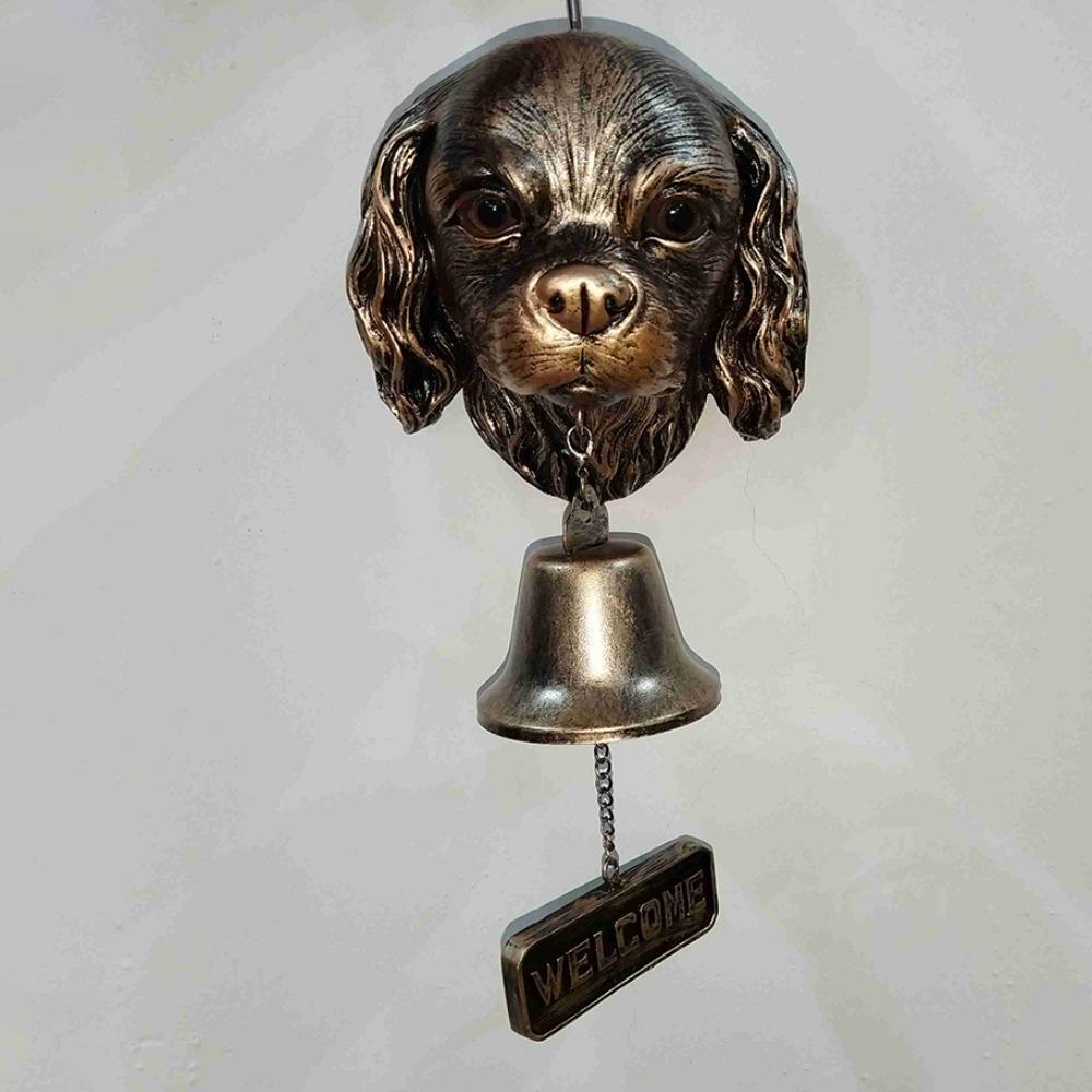 

Настенный колокольчик в форме собаки, громкий звонок, колокольчик для входной двери, настенный декор для прихожей, фермерский дом King Charles Spaniel