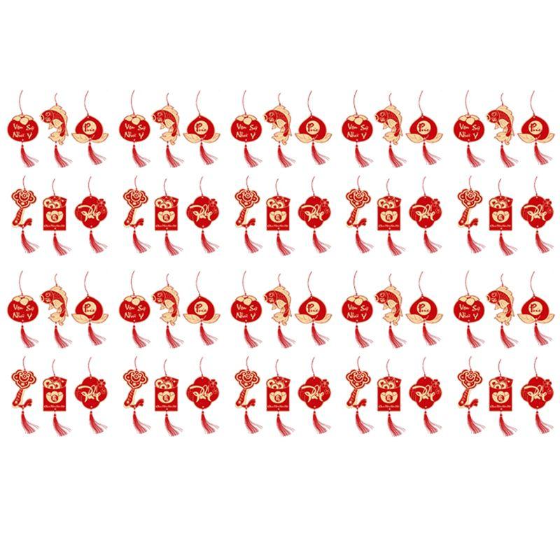 

M-Modern-Vietnamese New Year Ornaments Bonsai Pendant Decoration New Year Decorations Bring Wealth Decorations красный