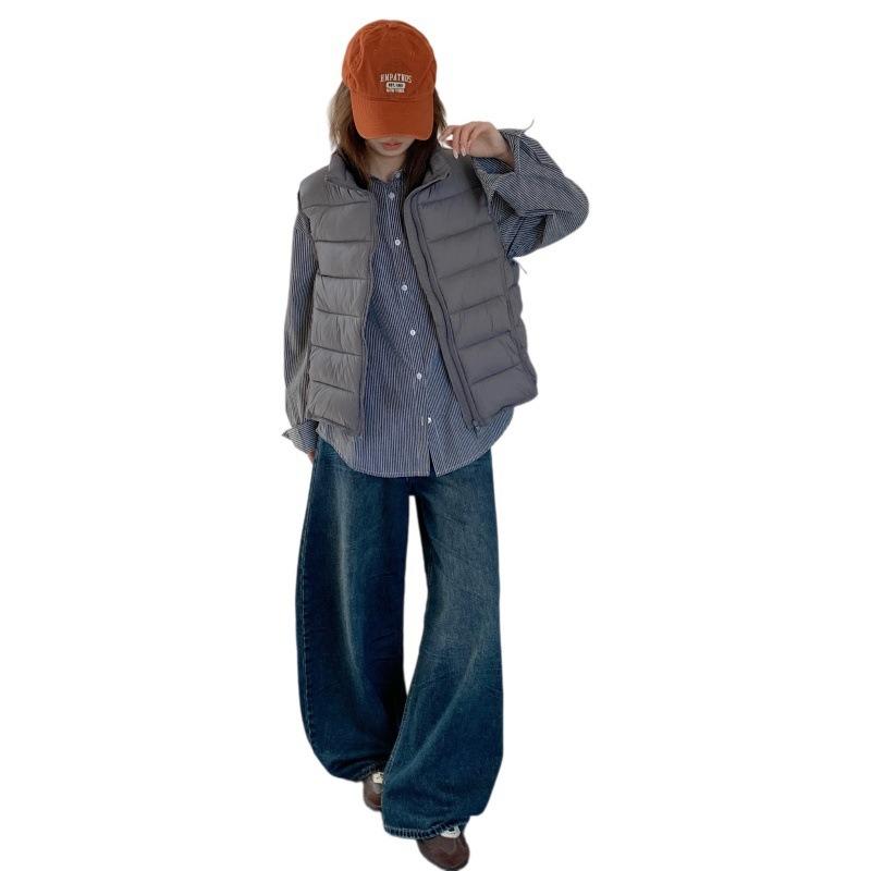 Damenmode Casual Herbst Winter Einfarbig Druck Ärmellose Jacken & Mäntel Daunenmäntel