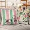 Idyllic Floral - Butterfly Pillow Covers with Uplifting QuotesLiving room sofa cushion cover, room decoration
