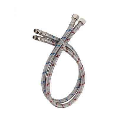 2 Stuks 60cm RVS Slang G1/2 Warm en Koud Mengkraan Aanvoerslang Badkamer Keuken Aansluitaccessoires