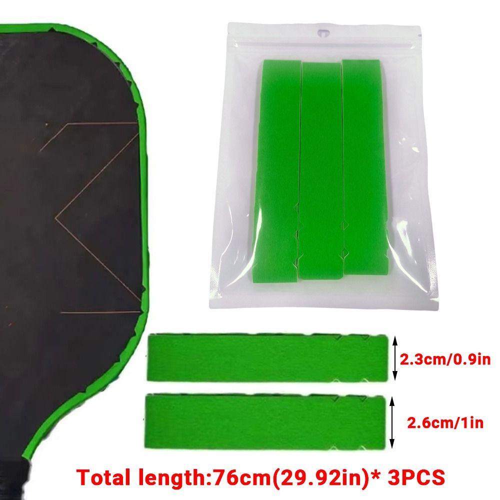 3Pcs Thickened Racquet Protective Sticker PU Paddle Head Edge Guard  Reduce Impact