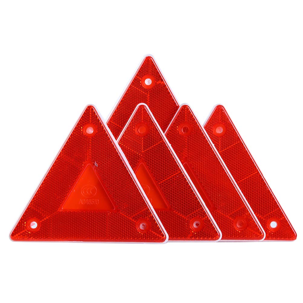 Ledmomo Triangular Car Warning Slow Vehicle Day and Night Collision Prevention for and Campers 10-Piece Reflector, Triangle, Sign, Use, Rear-End