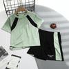 2026 Boys' Summer Sportswear: Short Sleeve and Shorts Mesh Set in 20 Colors