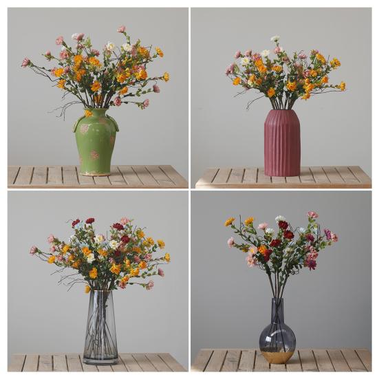 Artificial Flower UV Resistant Realistic Fake Silk Flower Home Office Wedding Party Indoor Outdoor Garden Faux Flower Decoration