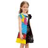 Sally Dress for Girls, Ruffle Spider Web Print Costume Dress, Halloween Nightmare Before Christmas Cosplay Dress, Cute Pumpkin Party Outfit