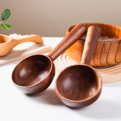 Colher de Madeira com Cabo Longo Utensílios de Mesa Concha de Água Concha de Vinho Cozinha Doméstica Lavagem de Arroz Concha de Água Colher de Sopa Ferramentas de Cozinha