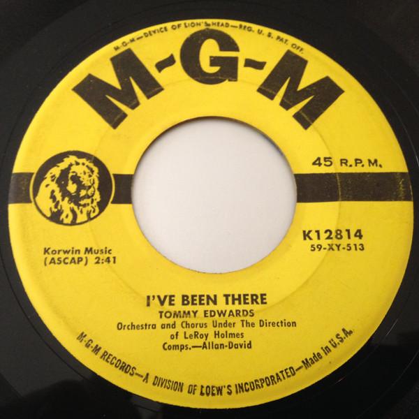 

7-дюймовая пластинка ТОММИ ЭДВАРДС - Я был там K12814 MGM Records 1959 США Поп Б/У