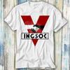 INGSOC 1984 Mens George Orwell Fictional Novel English Socialism T Shirt Meme Gift Top Tee Style Unisex Gamer Movie Music 1031