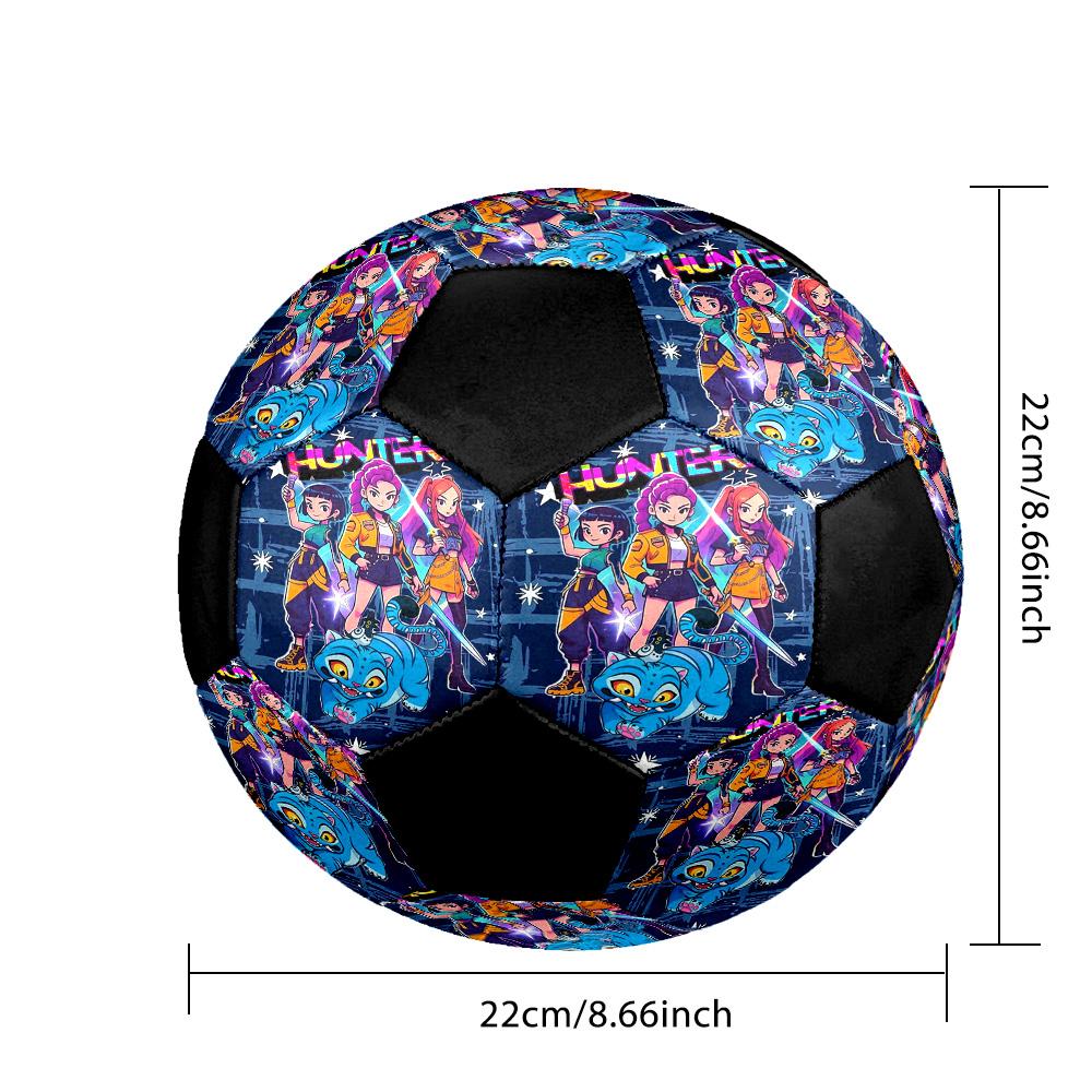 Kpop Demon Hunter Indoor Soccer Ball Colorful All Ages Size 5 Machine Stitched PVC Competition Ready Durable High-Bounce