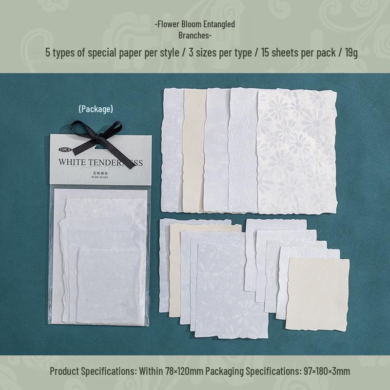 White Gentle Series Journal Collage Base Paper by Ketchup Girl
