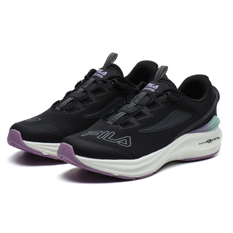 Fila Energy Boa Trendy Sports Fabric Synthetic Leather TPU Low-Top Training Running Shoes Women Sneaker Black A12W212201FBA