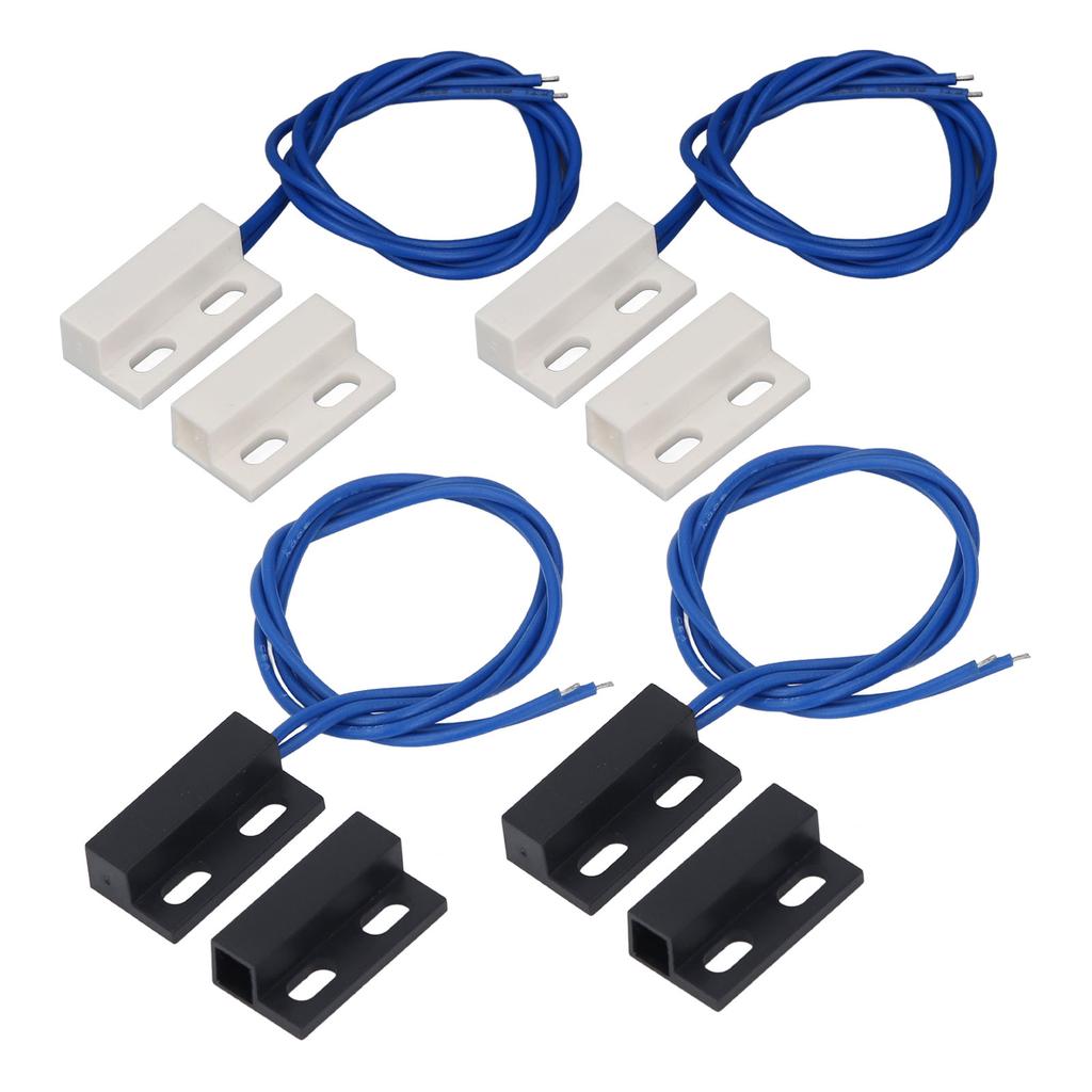 2 perechi întrerupător magnetic de ușă normal închis, încastrat, senzor de contact pentru poarta ferestrei pentru Home Securit