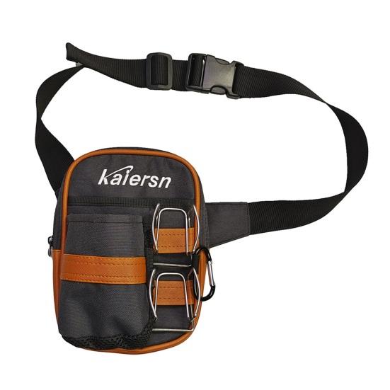 Golf Ball Bag with Adjustable Waist Belt  Waterproof Nylon Golf Ball Tee Accessory Fanny Pack коричневый
