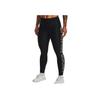 Under Armour Solid Color Logo Print Compression Fitness Pants Women bottoms Black 1374133-001