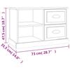 Glossy White TV Cabinet 73 x 35.5 x 47.5 cm Particleboard