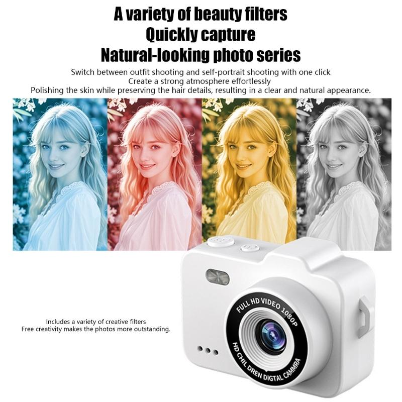 Portable Mini Digital Camera Lightweight Video Recorder 1080P Resolution Wearable Camera for Student Traveler