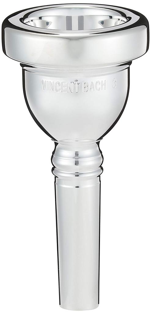 Bach Trombone Mouthpiece 3, Silver-Plated Finish (for Small Bore)