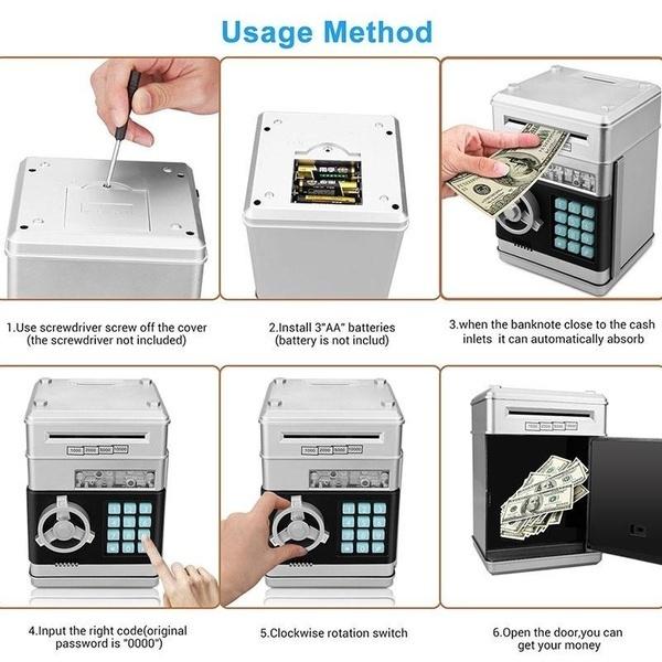 Depósito automático de billetes, regalo de Navidad, contraseña