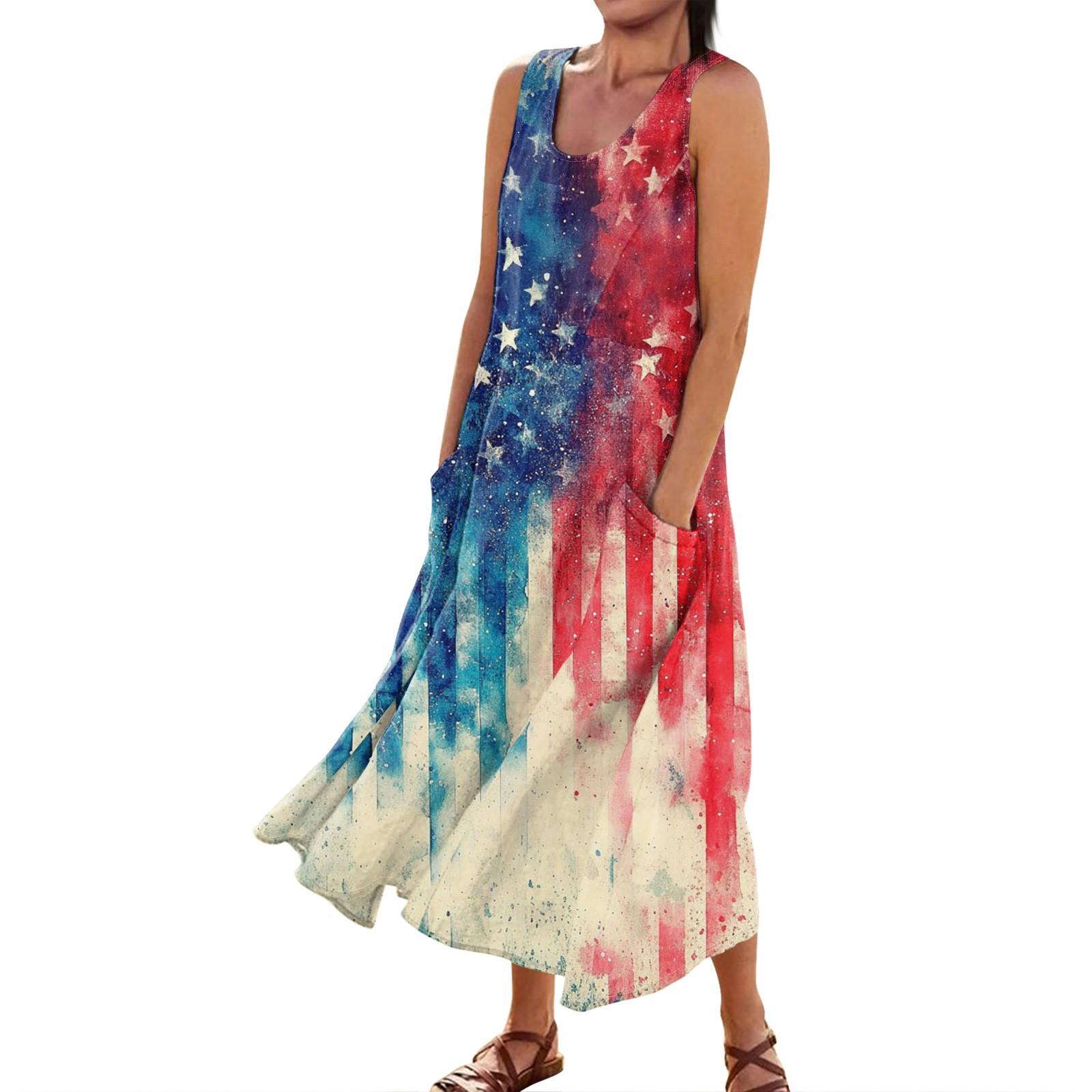 

Летнее платье женские летние с круглым вырезом без рукавов на открытом воздухе повседневные платья в стиле бохо с рюшами XXL тёмно-синий