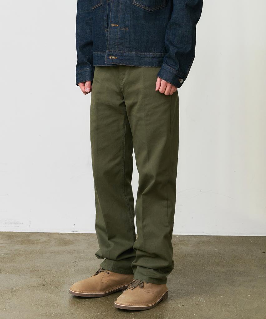 DENMADE Den0657 Crease Chino Pants(Olive)