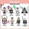 Wm6164 Anime Series Bleach Ichigo Kurosaki And Byakuya Kuchiki Action Figures Diy Building Blocks Set