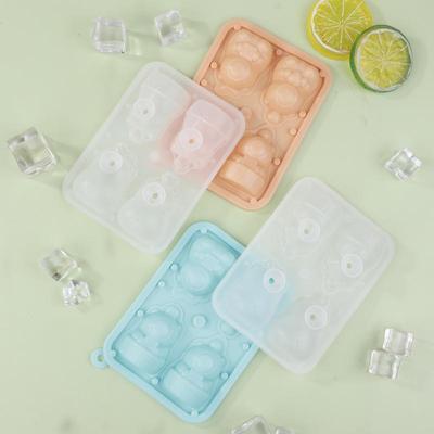 4 Consecutive Capybara Shaped Silicone Mold Cartoon Animal Chocolate Cake Mold Candy Pudding Ice Cube Tray Handmade Soap Mold