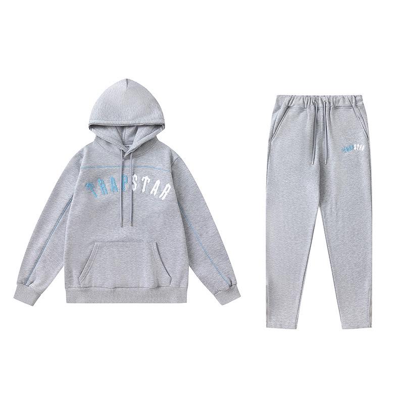Ensemble Décontracté Hoodie Rouge/Noir Tête de Tigre Brodé Homme & Couple Trapstar Européen & Américain avec Pantalon Long
