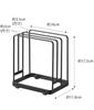 Yamazaki Cutting Board Stand W16 x x Tower Series Freestanding Cutting Board Holder (Black) - Approx. D11.8 H17.5cm - - (6179)