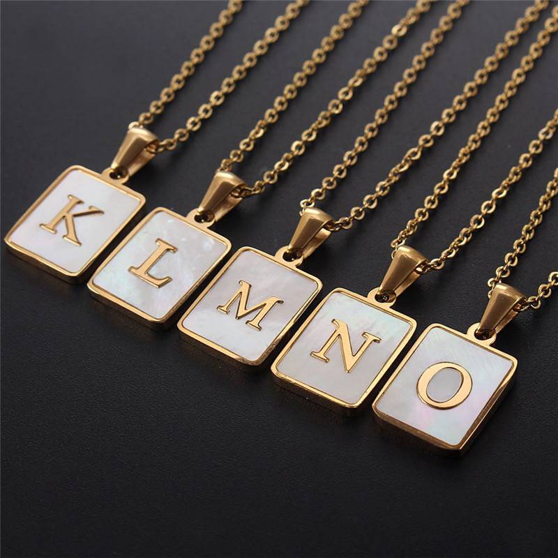 

The Letter Necklace Accessories Creativity Clavicle Necklace Pendant Chain English Letters 1.2*1.5cm
