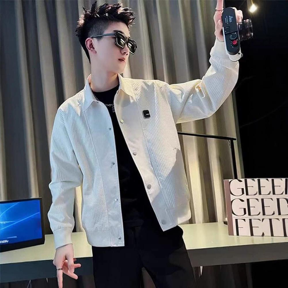 Lapel Jacket Men's Autumn Trendy Brand Ruffian Handsome Men's Coat 2025 New Men's Casual Clothes