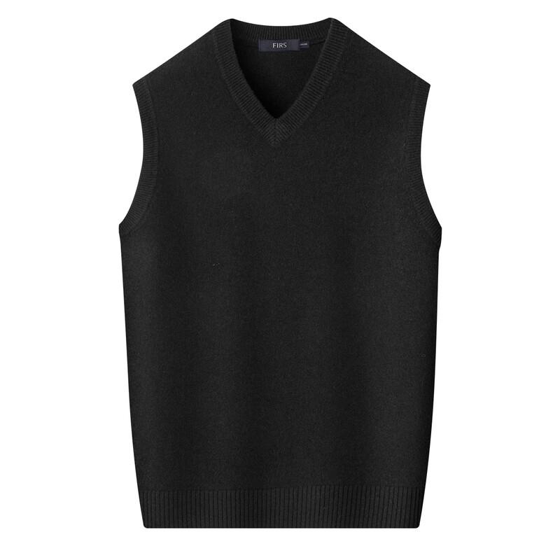 Shanshan Men's Pure Wool V-Neck Thermal Knit Vest