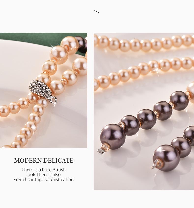 Buckle Pearl Sweater Chain: Fashionable and Versatile Mixed Color Long Necklace for Women