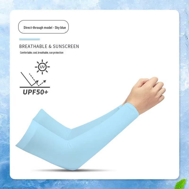 Ice Silk Anti-UV Sun Protection Sleeves for Men & Women – Cool Arm Covers for Driving