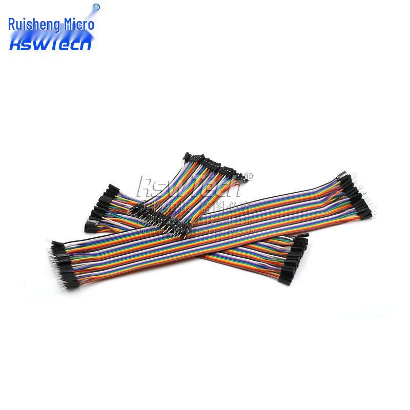 40-Pin DuPont Jumper Wires: Female-to-Female, Male-to-Female, Male-to-Male, Lengths 10/15/20/30/40cm, Multicolor
