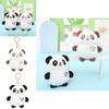 Cute Panda Plush Keychain Soft Snow Mink Fur Stuffed Animal Bag Charm