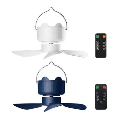 Compactly DC5V Hanging Fan Remote Operated 3Wind Gears Ceiling Fan Quiet Cooling For Home Camping Bed Tent Space